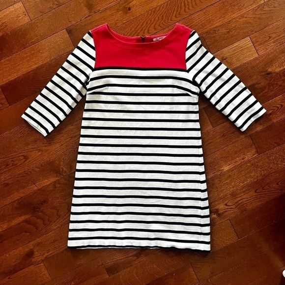 🔴$5 DEAL🔴 Gap navy stripe elbow sleeve dress with zipper back - Picture 3 of 9